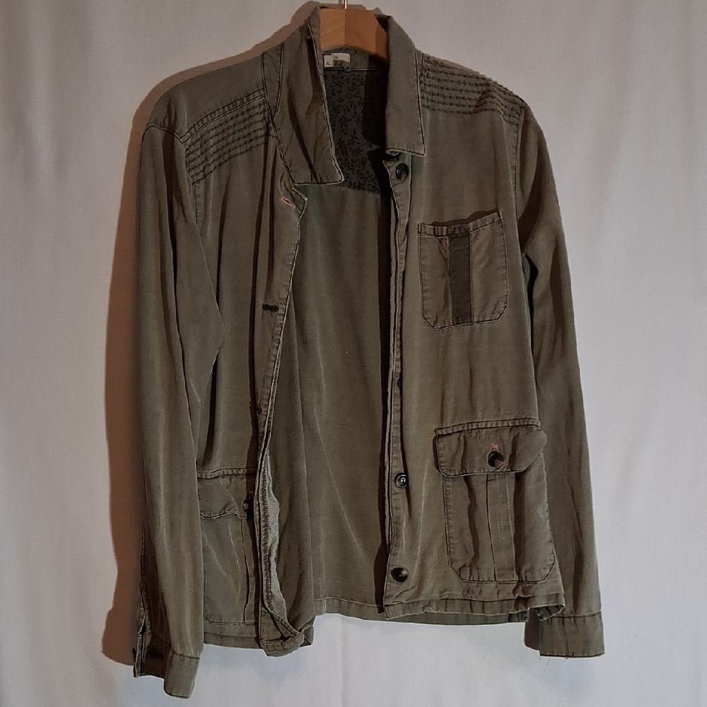 Womens Olive Green Casual Jacket